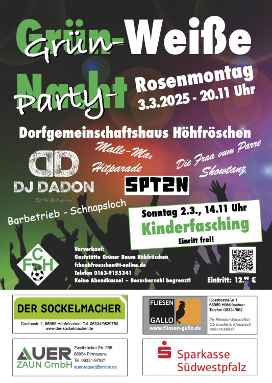 Grün Grün Weiße Partynacht