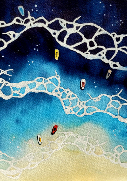 Aquarell-Kurzworkshop "Meer abstrakt" 18.07.25, 18.15 Uhr