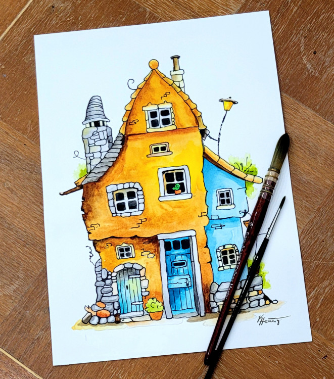 Aquarell-Workshop "Häuser Illustration" 31.01.2025