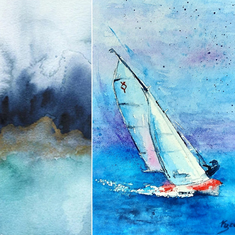 Aquarell-Workshop für Einsteiger "Ostsee 2" 21.10.24 18 Uhr