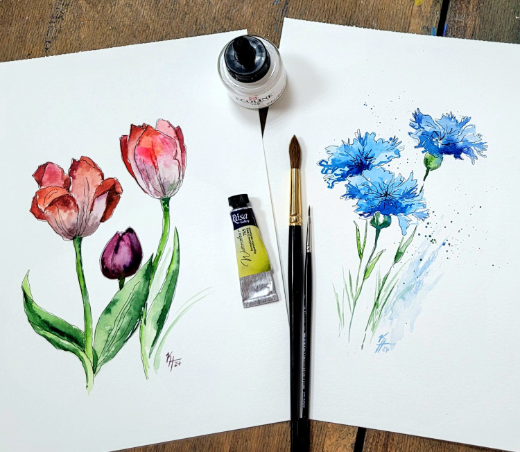 Aquarell-Workshop für Einsteiger "Blumen und Blüten 1" 21.02.25