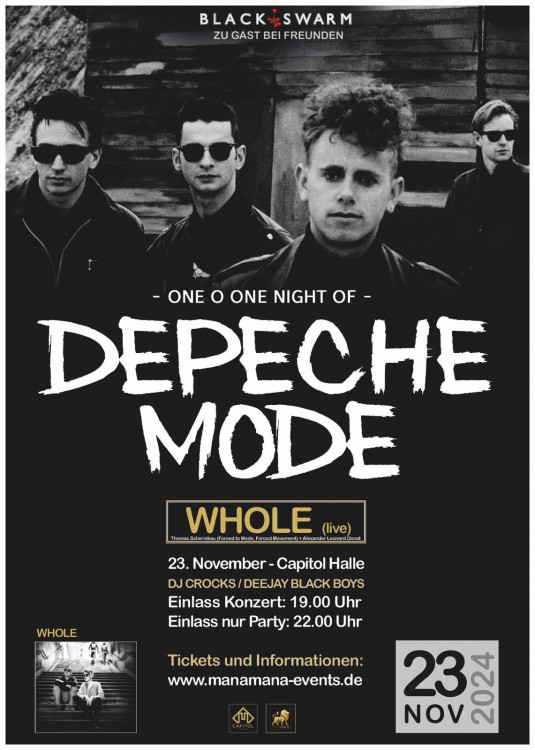 WHOLE Konzert / mit Aftershowparty / Depeche Mode & 80er Party