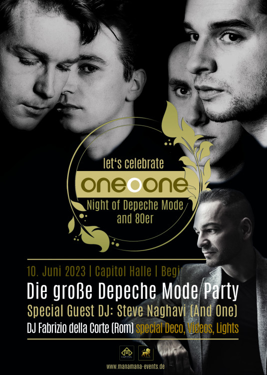 oneOone Depeche Mode & 80er Party - SPECIAL GUEST DJ: STEVE NAGHAVI (AND ONE)