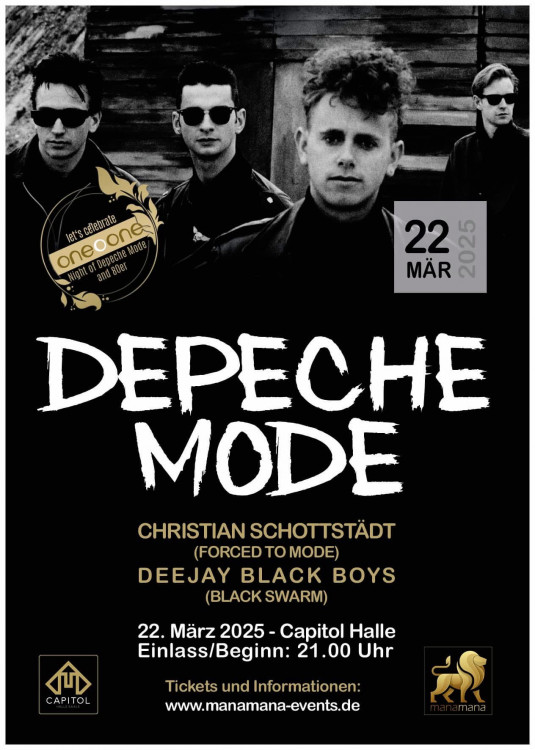 oneOone Depeche Mode & 80er Party - DJ Christian Schottstädt (FTM) DJ Black Boys (Black Swarm)