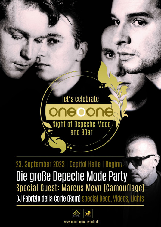 oneOone Depeche Mode & 80er Party - SPECIAL GUEST DJ: Marcus Meyn (Camouflage)