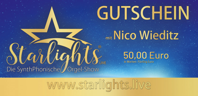Starlights LIVE® 50-EURO-GUTSCHEIN
