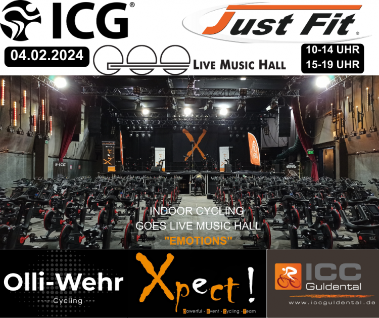 Indoor Cycling goes Live Music Hall Turn 2, 15-19 Uhr, EMOTIONS