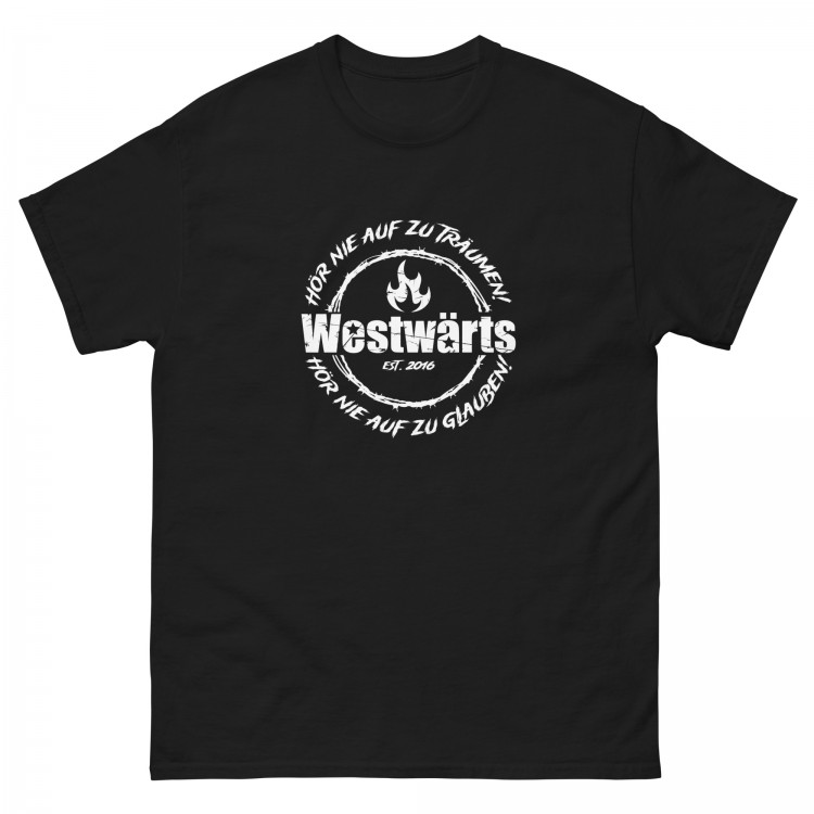 T-Shirt "Hör nie auf zu träumen" (schwarz)